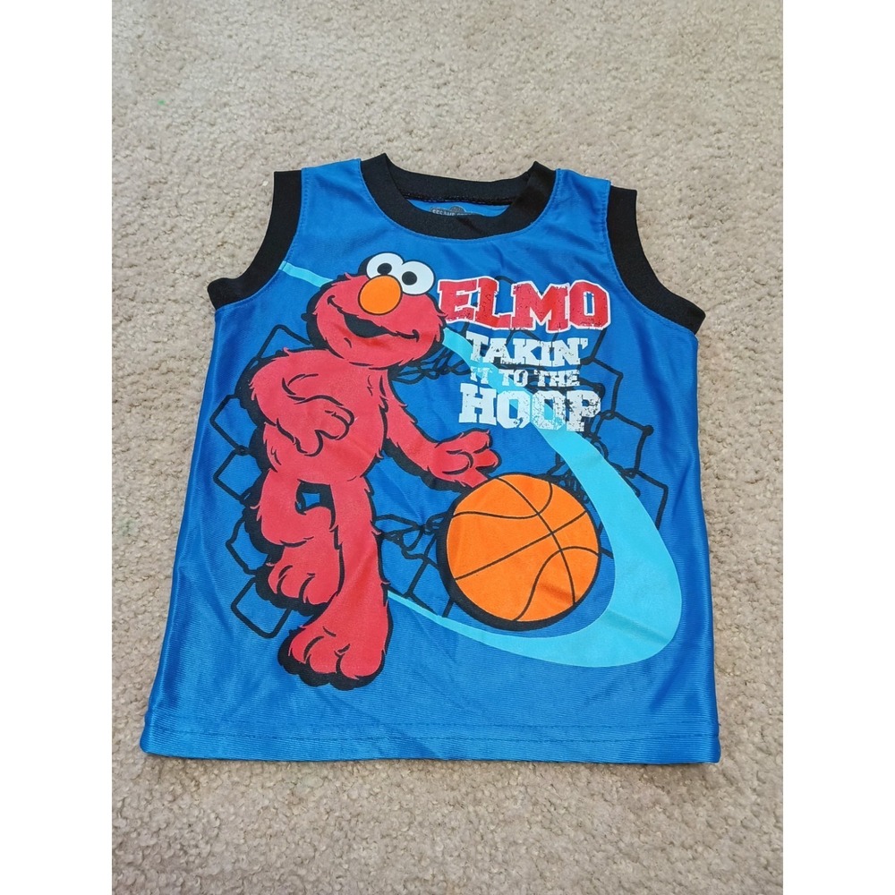 Vintage Y2K Sesame Street Basketball Jersey Elmo Size 24 Months 2012